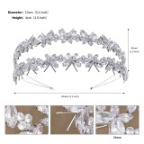 Multi layered zircon hair band with diamond butterfly embellishments