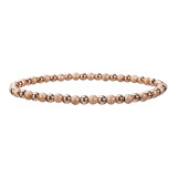 Stainless steel sandball shiny bead mixed color elastic bracelet