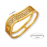 Stainless steel diamond inlaid enamel enamel design hollow bracelet