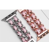 38/40/41mm Suitable for Apple Watch Straps with Metal Stainless Steel leather (excluding dial)