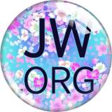 20MM JW.ORG glass snap button charms