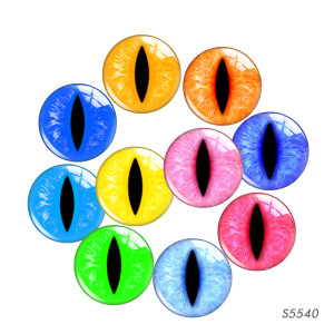 20MM Colorful eyes glass snap button charms