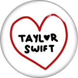 20MM I love Taylor Swift glass snap button charms