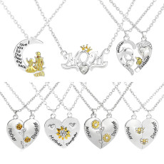 Mother's Day Bee Dolphin Sunflower Pendant Mom Crown Mother's Daughter Gift Necklace
