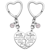 Love Keychain, Mother's Daughter, Stainless Steel Engraved Mother's Day Gift