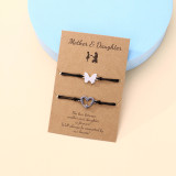 Mother's Day Bracelet Alloy Hollow Butterfly Handmade Card Bracelet