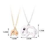 Mother's Day Necklace, Elephant Parent Child Alloy Hollow Necklace Set, Mother's Day Gift