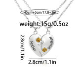 Mother's Day Bee Dolphin Sunflower Pendant Mom Crown Mother's Daughter Gift Necklace