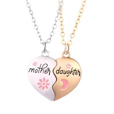 Mother's Daughter Parent Child Set Alloy Dropping Oil Magnetic Charm Pendant Mother's Day Gift Necklace