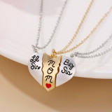 Mother's Day Parent Child Necklace Fashionable Magnet Stone Love Splicing Necklace Gifts for Mom Jewelry