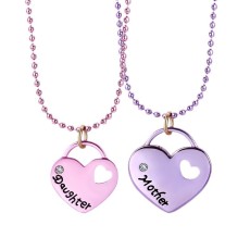 Mother's Day Parent Child Set Necklace Love Spray Painting Letter Necklace Gifts Mom