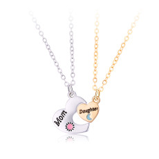 Mother's Day necklace love splicing parent-child set, simple and elegant gift for mother