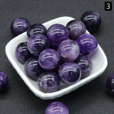 Natural Amethyst Agate DIY Stone Ball with No Hole 20mm