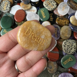 Power Stone love faith Inscription Natural Crystal Agate