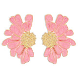 Alloy floral pattern earrings
