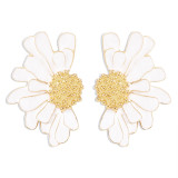 Alloy floral pattern earrings