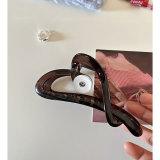 Temperament matte, love to grab and clip shark clips, hair accessories fit 18MM Snaps button jewelry wholesale