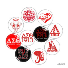 20MM college sororities and fraternities symbols glass snap button charms