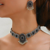 Water Diamond Jewel Earring Necklace Set