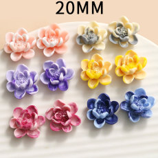 20MM flower Resin snap button charms