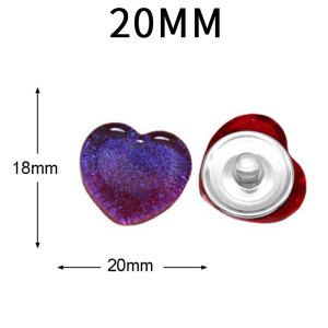 20MM LOVE Resin snap button charms