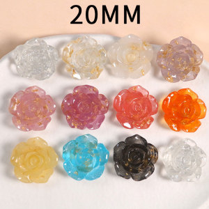 20MM flower Resin snap button charms