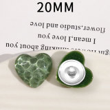 20MM LOVE Resin snap button charms