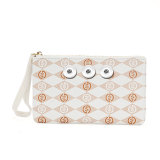 Retro Old Pattern Handheld Bag Long Wallet Multi functional Wallet Phone Bag fit 20MM  Snaps button jewelry wholesale