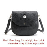 Retro cover style hollow bag with twin multi-layer pockets, single shoulder diagonal cross hollow bag fit 20MM  Snaps button jewelry wholesale