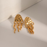 Stainless steel jellyfish earrings