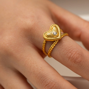 Stainless steel love ring