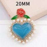 20MM Love Pearl Rose snap button charms