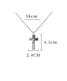 Stainless steel sports basketball rugby cross necklace