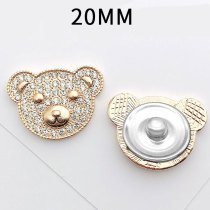 20MM Little Bear snap button charms