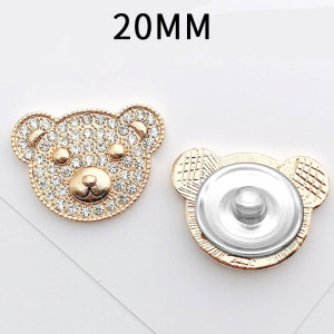 20MM Little Bear snap button charms