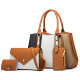 Single shoulder handbag with large capacity and fashionable diagonal span, four piece set, mother bag