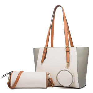 Single shoulder handbag with large capacity and fashionable diagonal span, three piece set, mother bag