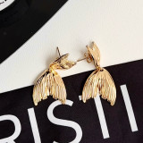 Stainless steel fish tail earrings