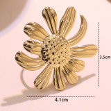 Stainless steel sunflower  ring  Mother’s Day