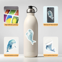 50 cartoon whale graffiti stickers, computer luggage decoration stickers, waterproof creative notebook tent waterproof stickers
