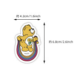 50 Love Bear Stickers Bag, Luggage, Mobile Phone, Water Cup Decoration Stickers, Waterproof Creative Computer DIY Stickers, Waterproof Stickers