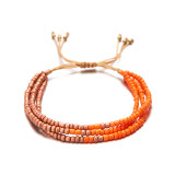 Bohemian style multi-layer woven rice bead bracelet Gifts for Mom