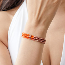 Bohemian style multi-layer woven rice bead bracelet Gifts for Mom