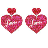 Laser Color Changing Love Earrings Taylor Lover Heart Acrylic Earrings