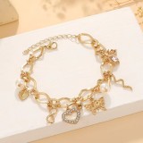Alloy bracelet chain tassel multi element butterfly angel bracelet Gifts for Mom