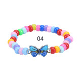 Colorful Beaded Children's Bracelet Cute Colorful Butterfly Bracelet Kindergarten Birthday Gift
