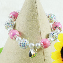 Copy Children's Resin Necklace Bracelet Four Piece Set Ring Earrings Girls' Plastic Flower Set