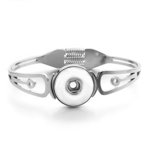 Stainless steel  Hollowed out pattern love  Bracelets fit 20MM  Snaps button jewelry wholesale