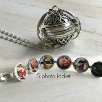 Openable five layer wing pendant bag with angel wing photo box, photo keychain