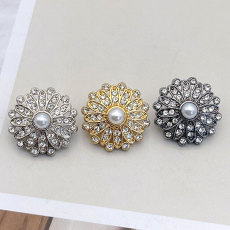 23MM Metal pearl snap button charms